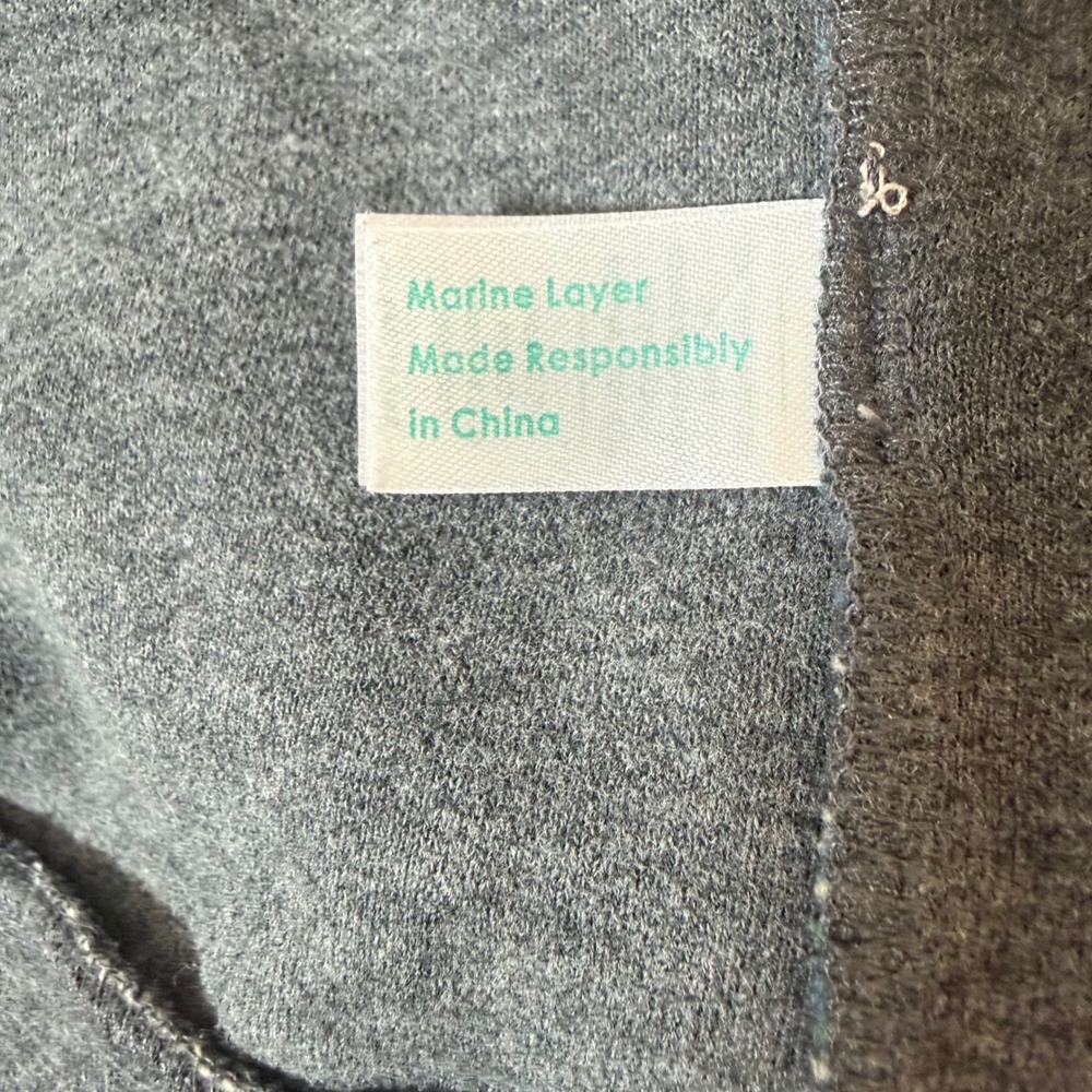 Marine Layer Re-Spun Sweatshirt Mens XL Blue Striped Excellent Crewneck Pullover - Picture 6 of 9